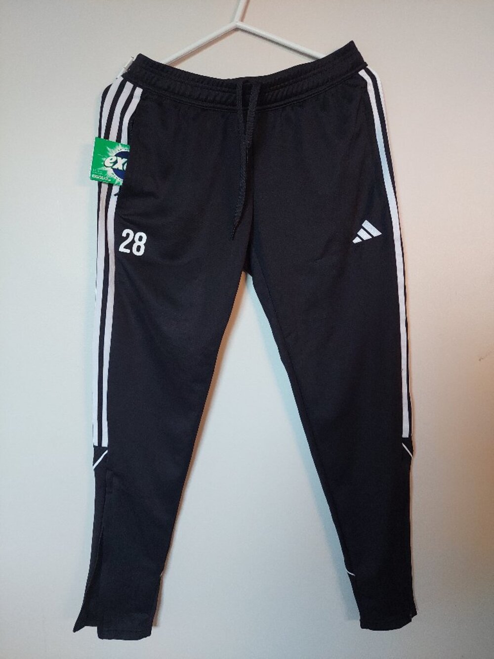 Adidas Women's Sz S Athletic training Track pants White Side Stripe Zip Pockets